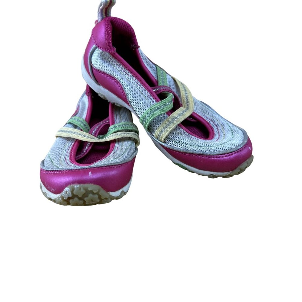 Stride Rite Lila Slip on Shoes Sneakers Pink White Non-Marking Youth Size 9.5M